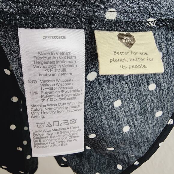 NEW Madewell Black Polka Dot Layton Slip Sleeveless Mini Dress - Picture 6 of 10